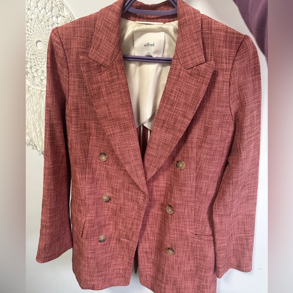 ARITZIA WILFRED heather pink blazer - Picture 2 of 6